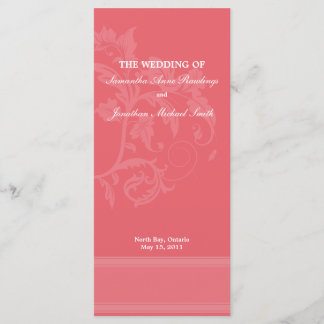 Programme de mariage floral - Mariage rose Honeysu