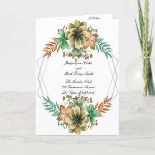 Programme de mariage floral orange jaune