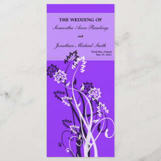 Programme de mariage floral pourpre