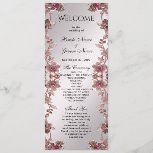 Programme de mariage floral rose