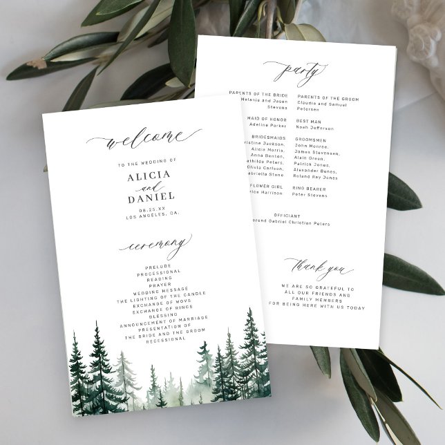 Programme de mariage forestier montagneux budget p (Créateur téléchargé)