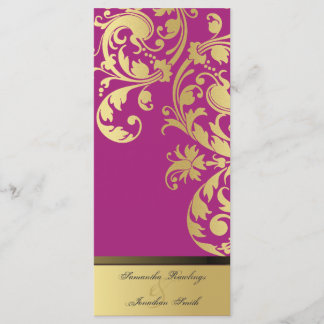 Programme de mariage - Fuchsia Pink Gold Shimmer F