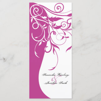 Programme de mariage - Fuchsia rose Contraste Flor