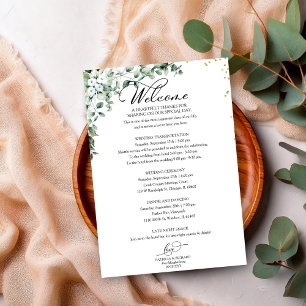 Programme de mariage Greenery - Bienvenue au maria