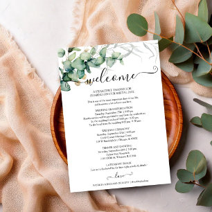 Programme de mariage Greenery - Bienvenue au maria