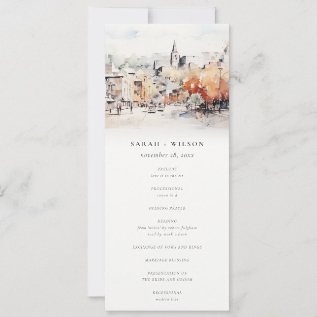 Programme de mariage Greenville Caroline du Sud Sc (Devant)