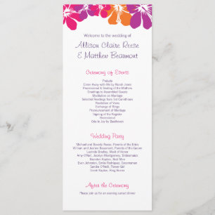 Programme de mariage hawaïen