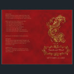 Programme de mariage hindou Peacock rouge et or<br><div class="desc">Ce design élégant, appelé Red and Gold Peacock Mariage indien, a un arrière - plan rouge. Sur le devant de l'invitation il y a un paon doré avec un effet parties scintillant. Vers le bas est un motif de défilement de ligree or pour mettre en évidence le nom du couple...</div>