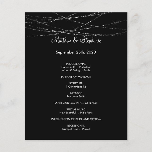 programme de mariage hivernal élégant Circulaire d (Devant)