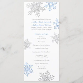 Programme de mariage hivernal Lapis Blue Silver