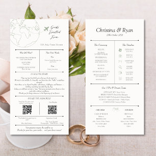 Programme de mariage infographique Carte minimalis