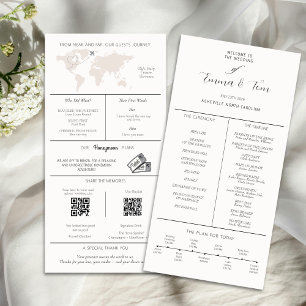 Programme de mariage infographique Durée Moderne