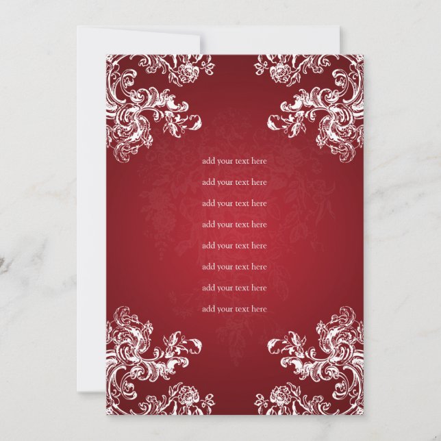 Programme de mariage Insérer des tourbillons Vinta (Devant)