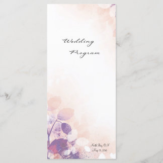 Programme de mariage Joli Feuilles de couleur de l