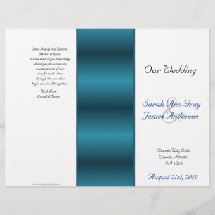 Programme de mariage juif bleu et blanc