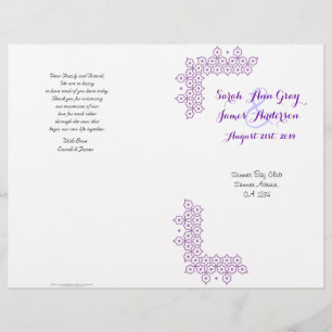 Programme de mariage juif pourpre
