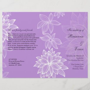 Programme de mariage Lilac Fleur Contourée Circula