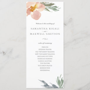 Programme de mariage longueur thé floral orange