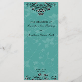 Programme de mariage - Lustre Turquoise Floral