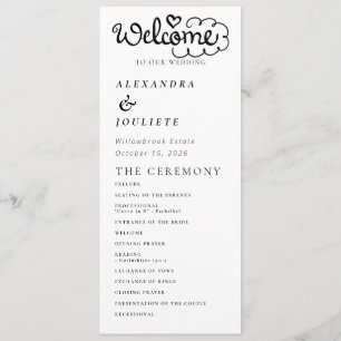 Programme De Mariage Minimal Moderne Ordre Des Évé