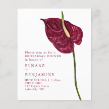 Programme de mariage minimaliste à l'aquarelle Ant