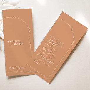 Programme de mariage minimaliste de l'arc rouille