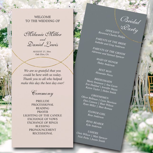 Programme de mariage minimaliste des anneaux (Créateur téléchargé)