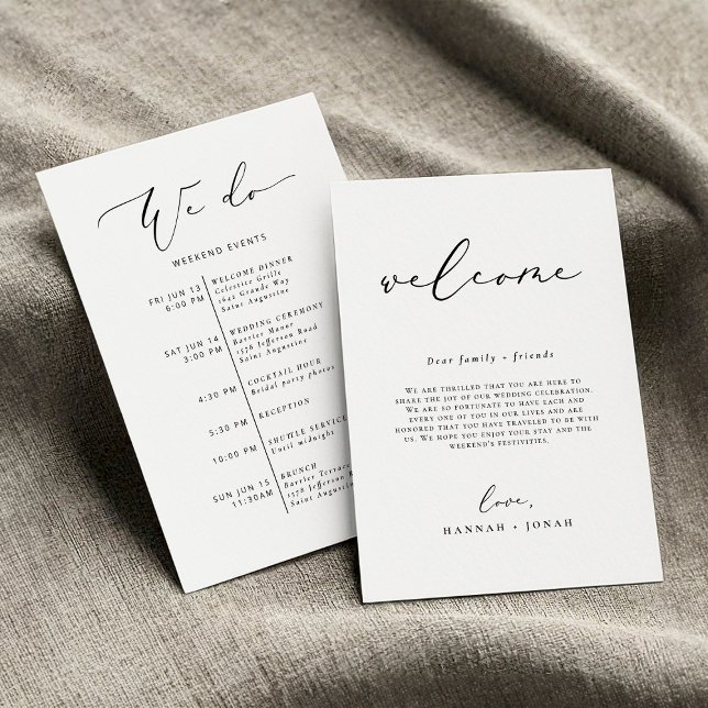 Programme de mariage minimaliste moderne Accueil C (Créateur téléchargé)
