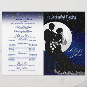 Programme de mariage nocturne enchanté   marine