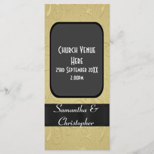 Programme de mariage noir et or