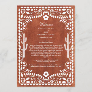 Programme de Mariage Papel Picado Boda Mexicain