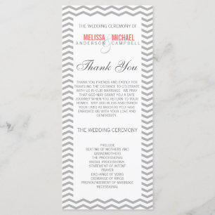 Programme de mariage parfait Chevron/Zig Zag