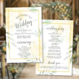 Programme de mariage pas cher Butter Yellow & Sage