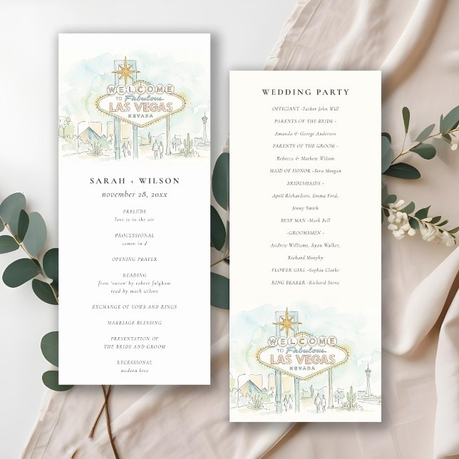 Programme de mariage paysage de Las Vegas Nevada (Créateur téléchargé)