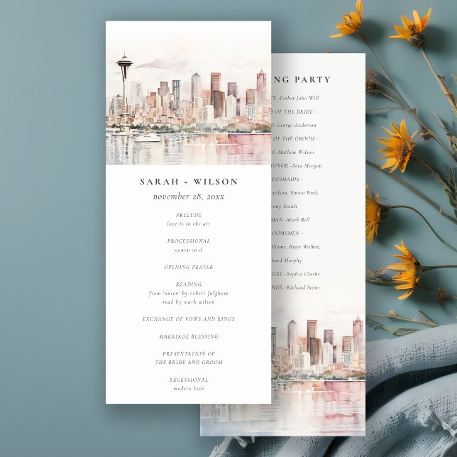 Programme de mariage paysage de Seattle Washington (Créateur téléchargé)