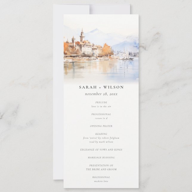 Programme de mariage paysage Montreux Suisse (Devant)