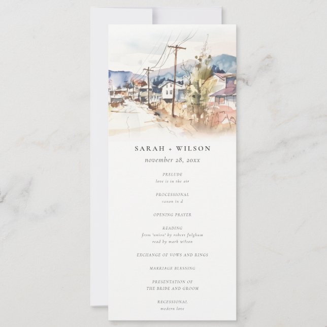Programme de mariage paysager à Asheville Caroline (Devant)