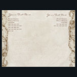 Programme de mariage Peacock & Etching vintage Int<br><div class="desc">Utilisez ceci si vous avez besoin d'une deuxième feuille pour compléter votre programme de mariage. Vous devrez placer vos deux pages dans un livret. Pour ce faire, vous pouvez l'emmener dans une imprimerie locale et les faire plier et agencer les deux pages ensemble pour vous, ou utiliser un ruban attaché...</div>