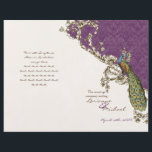 Programme de mariage Peacock & Etchings vintage<br><div class="desc">PALETTE DE COULEUR : violet, blanc doux, marron, bleu, vert et marron. COLLECTION DE DESIGN : Il s'agit de la version blanche de cet ensemble, il y a aussi une version parchemin archaïque. Ce programme de mariage élégant et sophistiqué allie le meilleur de la tradition et la fraîcheur du contemporain....</div>