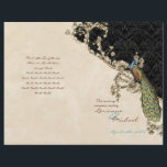 Programme de mariage Peacock & Etchings vintage<br><div class="desc">Ce programme de mariage élégant et sophistiqué allie le meilleur de la tradition et la fraîcheur du contemporain. Livré à vous comme une feuille plate, vous aurez besoin de plier ou de prendre à une imprimante pour avoir marqué et plié. Le mélange d'éléments d'art Vintage et d'aquarelle contemporaine peinte à...</div>