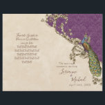 Programme de mariage Peacock & Etchings vintage<br><div class="desc">Ce programme de mariage élégant et sophistiqué allie le meilleur de la tradition et la fraîcheur du contemporain. Livré à vous comme une feuille plate, vous aurez besoin de plier ou de prendre à une imprimante pour avoir marqué et plié. Le mélange d'éléments d'art Vintage et d'aquarelle contemporaine peinte à...</div>