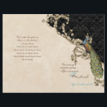 Programme de mariage Peacock & Etchings vintage<br><div class="desc">Ce programme de mariage élégant et sophistiqué allie le meilleur de la tradition et la fraîcheur du contemporain. Livré à vous comme une feuille plate, vous aurez besoin de plier ou de prendre à une imprimante pour avoir marqué et plié. Le mélange d'éléments d'art Vintage et d'aquarelle contemporaine peinte à...</div>