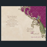 Programme de mariage Peacock & Etchings vintage<br><div class="desc">Ce programme de mariage élégant et sophistiqué allie le meilleur de la tradition et la fraîcheur du contemporain. Livré à vous comme une feuille plate, vous aurez besoin de plier ou de prendre à une imprimante pour avoir marqué et plié. Le mélange d'éléments d'art Vintage et d'aquarelle contemporaine peinte à...</div>