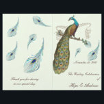 Programme de mariage Peacock Feathers<br><div class="desc">voir plus vintage paon oiseau Peacock Wedding Invitations Vintage Art nouveau Peacock Bird Parade Mariage -voir plus Vintage Bird Products Vintage Paisley Peacock Colors ou Fuchsia and Lime Paisley Faire-part de mariage -Paisley Peacock Colours Wedding Invitations, RSVP, Save the Date and Direction or Reception Cards. Cartes RSVP et Place RSVP...</div>