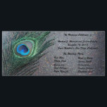 Programme de mariage Peacock Noir Sparkly<br><div class="desc">Ces élégantes plumes de paon noir font un programme de mariage fantastique pour votre mariage à thème paon. Le design noir brillant a l'air magnifique. Faites en sorte que vos programmes customisés soient parfaits pour votre mariage paon.</div>