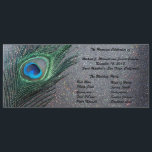 Programme de mariage Peacock Noir Sparkly<br><div class="desc">Ces élégantes plumes de paon noir font un programme de mariage fantastique pour votre mariage à thème paon. Le design noir brillant a l'air magnifique. Faites en sorte que vos programmes customisés soient parfaits pour votre mariage paon.</div>