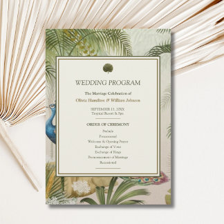 Programme de mariage Peacock Palm