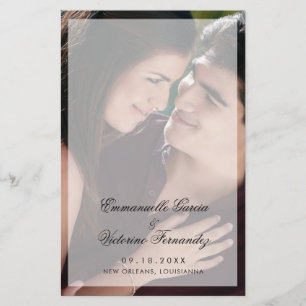 Programme de Mariage Photo Élégant Moderne