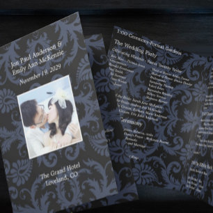 Programme de mariage photo Marine bleu et blanc Da