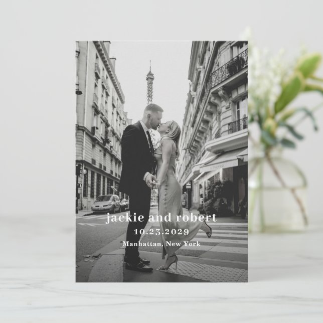 Programme de mariage photo minimaliste moderne (Debout devant)